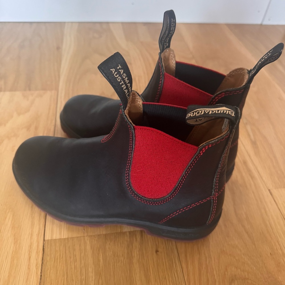 Blundstone Super 550 Series Chelsea Boots Black/Red Gore/Red Sole US 9.5/UK 6.5 - Picture 8 of 8